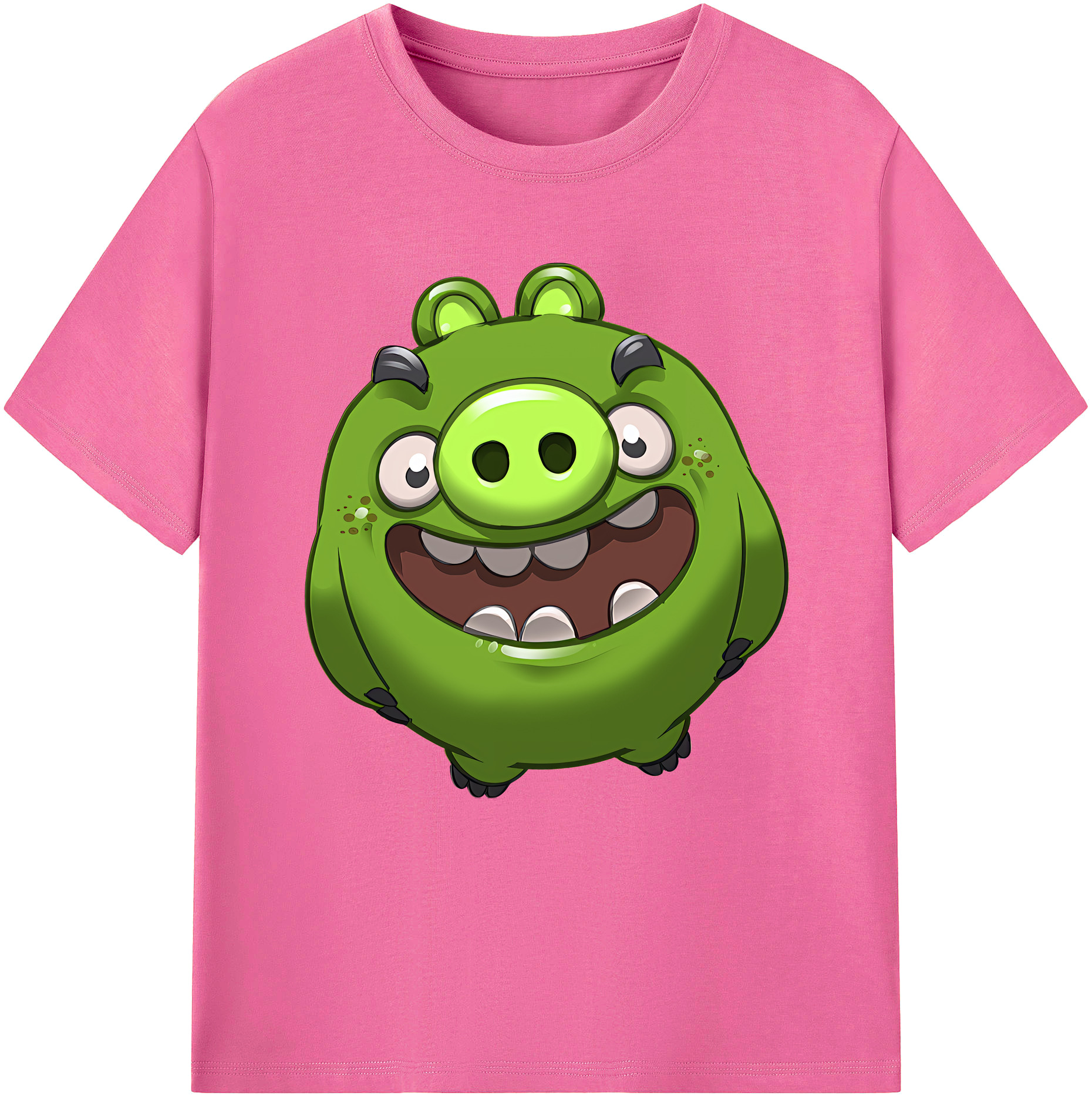 （画像用） Angry Birds アングリーバード レディースカジュアルプリントTシャツ（綿100％）